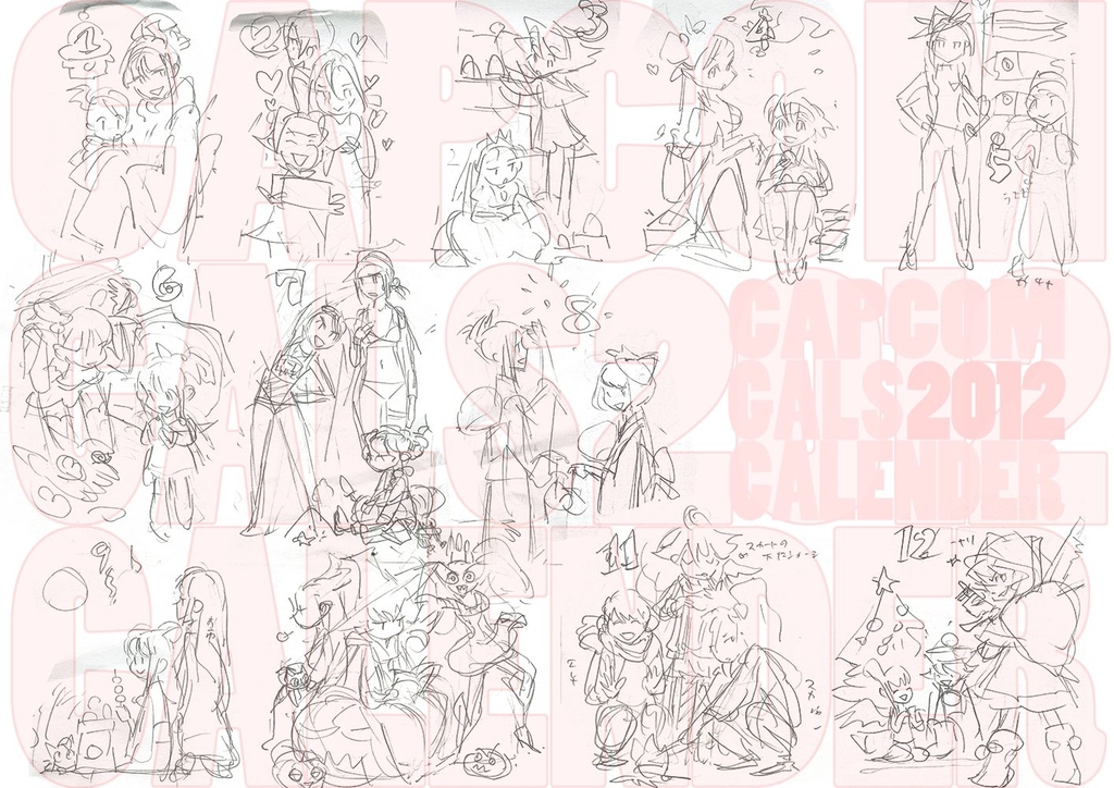 Capcom Gals 2012 Calendar (sketch)
