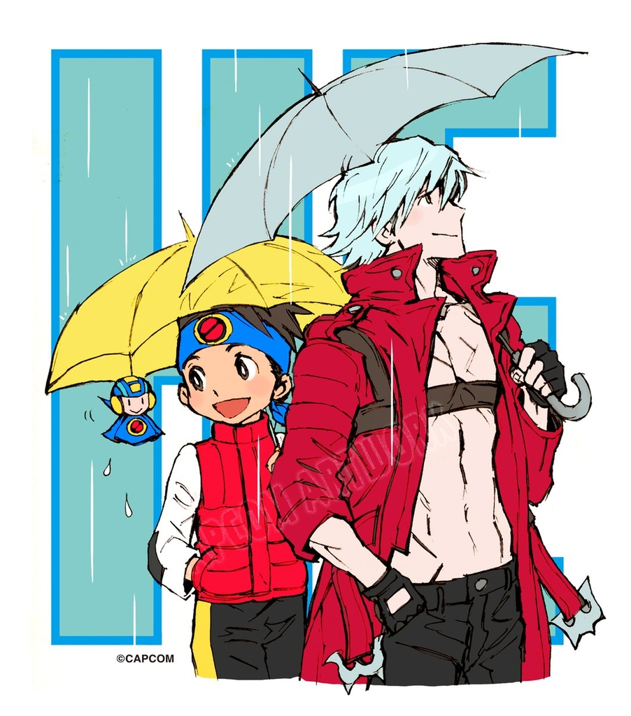 Lan Hikari featuring Dante from the Devil May Cry series
